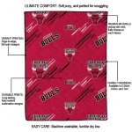 chicago bulls sketch lines red quilt blanket best selling