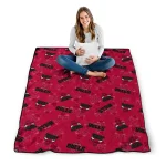 chicago bulls solid classic red quilt blanket best selling