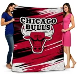 chicago bulls wild lines red white quilt blanket best selling