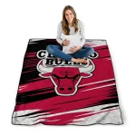 chicago bulls wild lines red white quilt blanket best selling