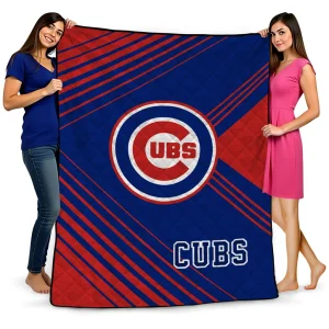 chicago cubs arrow layers blue quilt blanket best selling
