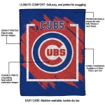 chicago cubs block border blue quilt blanket best selling