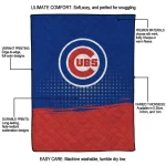 chicago cubs dot illusion blue quilt blanket best selling