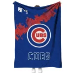 chicago cubs league patch blue quilt blanket best selling