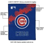 chicago cubs league patch blue quilt blanket best selling