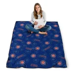 chicago cubs solid classic blue quilt blanket best selling