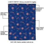 chicago cubs solid classic blue quilt blanket best selling