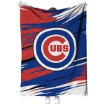 chicago cubs wild lines blue white quilt blanket best selling