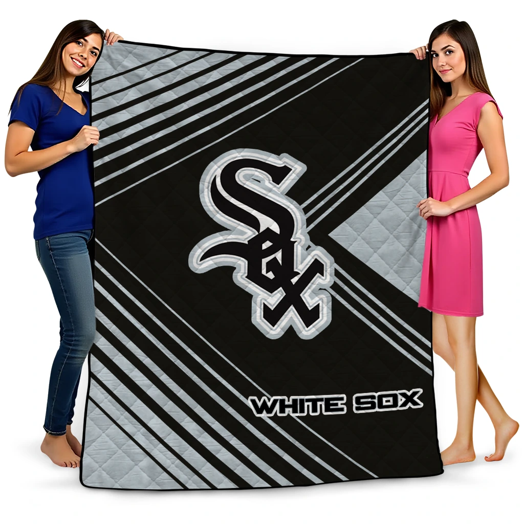 chicago white sox arrow layers black quilt blanket best selling chicago white sox arrow layers black quilt blanket best selling