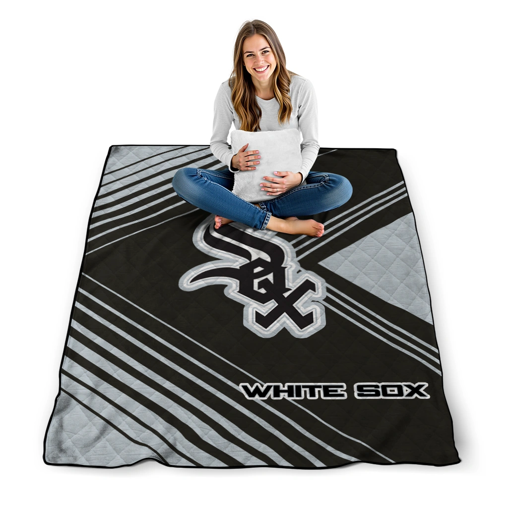 chicago white sox arrow layers black quilt blanket high quality chicago white sox arrow layers black quilt blanket high quality