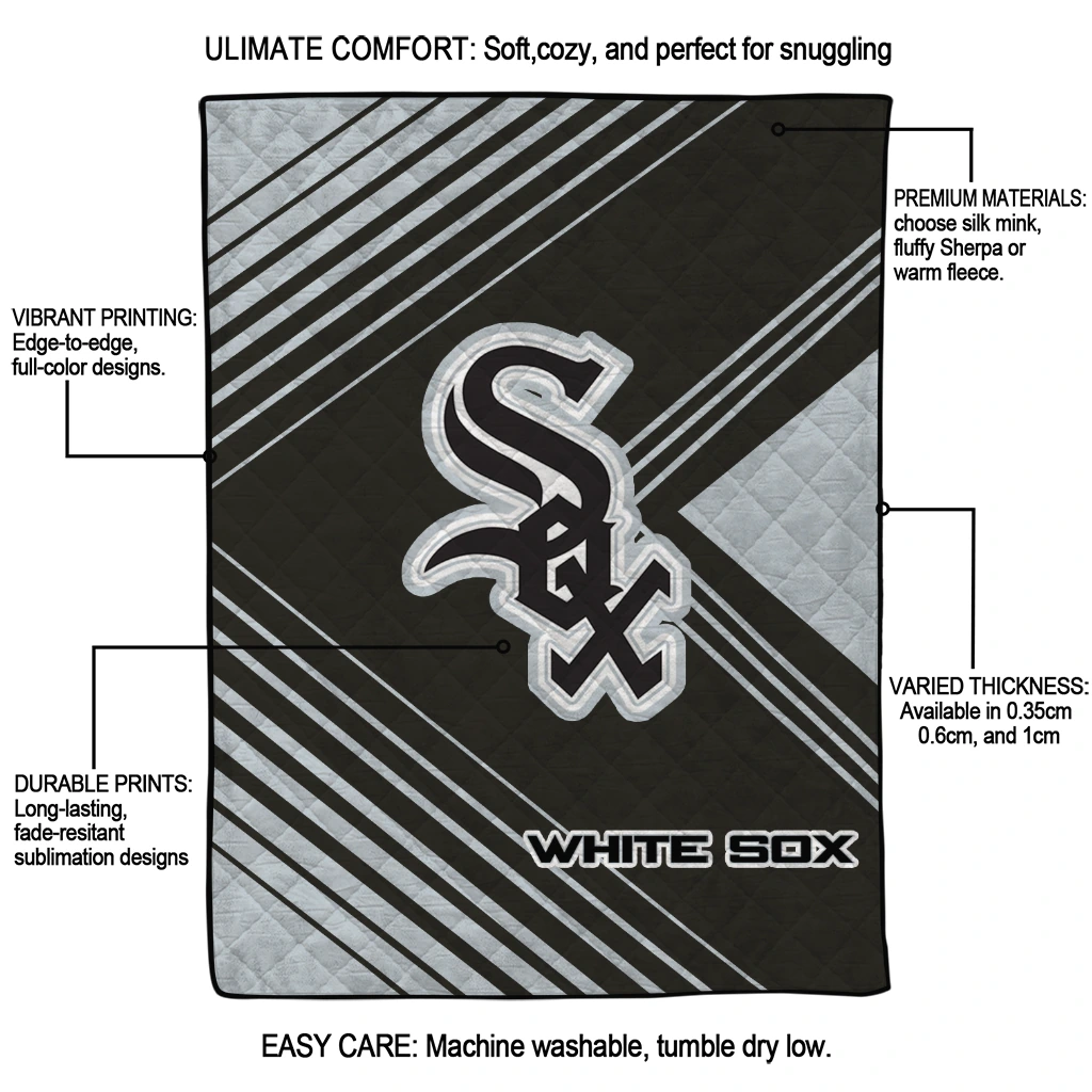 chicago white sox arrow layers black quilt blanket latest model chicago white sox arrow layers black quilt blanket latest model
