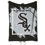 chicago white sox block border black quilt blanket best selling