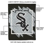 chicago white sox block border black quilt blanket best selling
