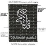 chicago white sox brick grid black quilt blanket best selling