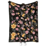 chicago white sox hibiscus foliage black quilt blanket best selling
