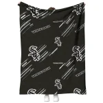chicago white sox sketch lines black quilt blanket best selling