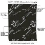 chicago white sox sketch lines black quilt blanket best selling