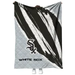 chicago white sox stroke art black white quilt blanket best selling