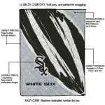chicago white sox stroke art black white quilt blanket best selling