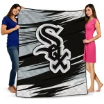chicago white sox wild lines black white quilt blanket best selling