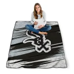 chicago white sox wild lines black white quilt blanket best selling