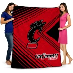cincinnati bearcats arrow layers red quilt blanket best selling