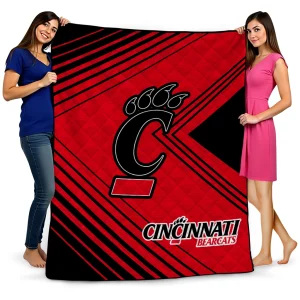 cincinnati bearcats arrow layers red quilt blanket best selling