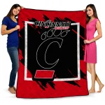 cincinnati bearcats block border red quilt blanket best selling