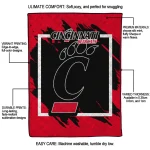 cincinnati bearcats block border red quilt blanket best selling