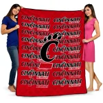 cincinnati bearcats bold red quilt blanket best selling