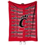 cincinnati bearcats bold red quilt blanket best selling