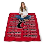 cincinnati bearcats bold red quilt blanket best selling
