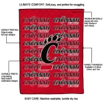 cincinnati bearcats bold red quilt blanket best selling