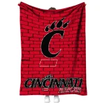 cincinnati bearcats brick grid red quilt blanket best selling