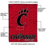 cincinnati bearcats brick grid red quilt blanket best selling