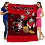 cincinnati bearcats disney football red quilt blanket best selling