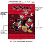 cincinnati bearcats disney football red quilt blanket best selling