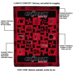 cincinnati bearcats helmet heart red quilt blanket best selling
