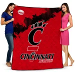cincinnati bearcats paint trail red quilt blanket best selling