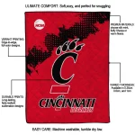 cincinnati bearcats paint trail red quilt blanket best selling