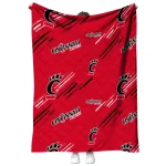 cincinnati bearcats sketch lines red quilt blanket best selling