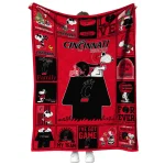 cincinnati bearcats snoopy love red quilt blanket best selling