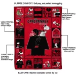 cincinnati bearcats snoopy love red quilt blanket best selling