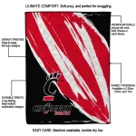 cincinnati bearcats stroke art red white quilt blanket best selling