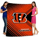 cincinnati bengals arrow layers orange quilt blanket best selling