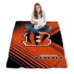 cincinnati bengals arrow layers orange quilt blanket best selling