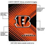 cincinnati bengals arrow layers orange quilt blanket best selling