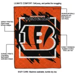 cincinnati bengals block border orange quilt blanket best selling