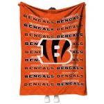 cincinnati bengals bold red orange quilt blanket best selling