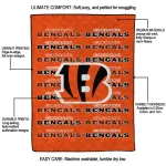 cincinnati bengals bold red orange quilt blanket best selling